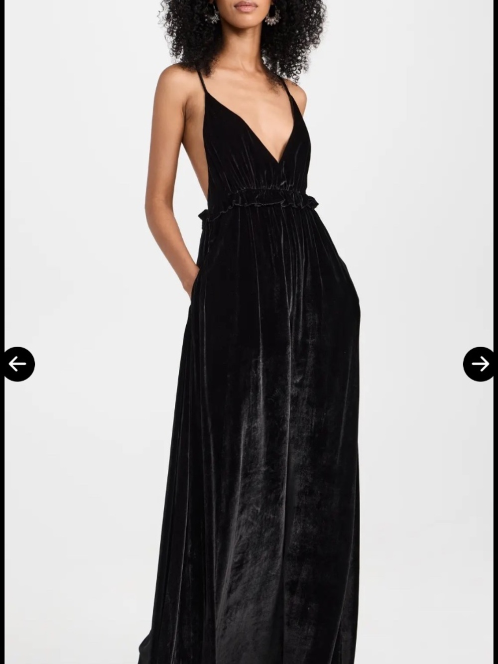 Ulla Johnson Lavinia Black Velvet Silk Maxi Gown NWT Size 2 - Picture 10 of 10